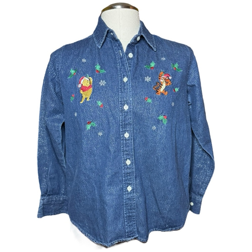 Disney Winnie The Pooh Vintage Christmas Top - image 6